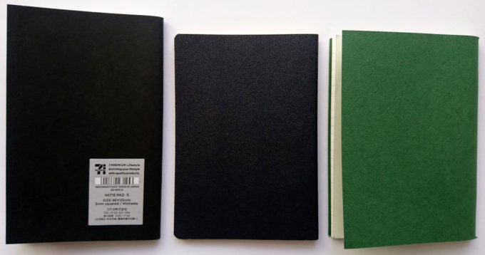 エルメスの手帳カバーGMに挟める、パスポートサイズのノート4種