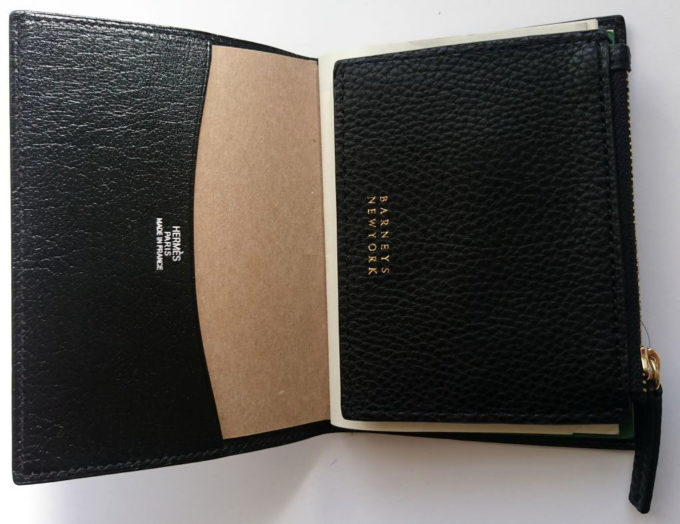 エルメスのGM手帳カバーにミニ財布を組み合わせて一体化する計画